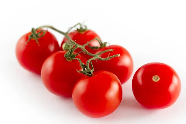 Tomates Cereja Fundo Branco — Fotografia de Stock
