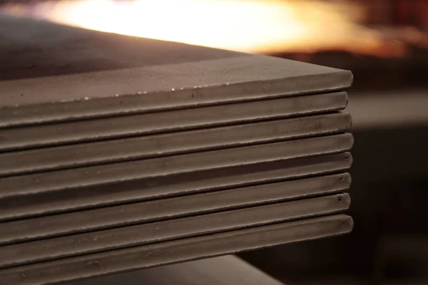 Nieuw Vervaardigde Metalen Platen Fabriek — Stockfoto
