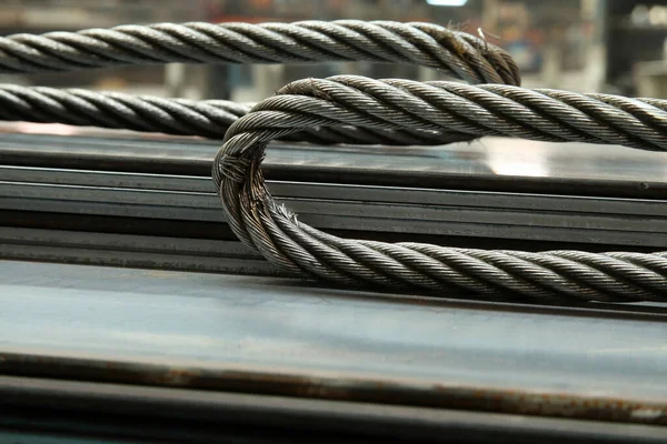 Wire Rope Steel Plates — Stock Photo, Image