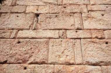 Taş duvar arkaplan dokusu. Eski kale duvarı