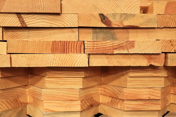 Draußen Stapeln Sich Holzbretter Holzlager — Stockfoto