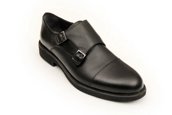 Sapatos Masculinos Couro Preto Clássico — Fotografia de Stock