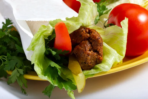 Cig Kofte Türkisches Essen Traditionelles Türkisches Rohfleisch — Stockfoto