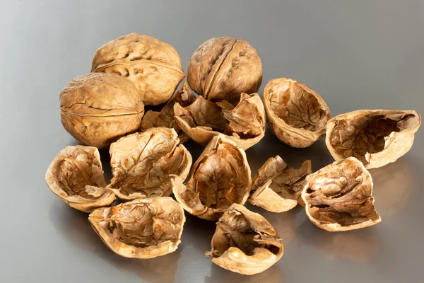 Walnut Shell Walnut Texture Background — Stock Photo, Image