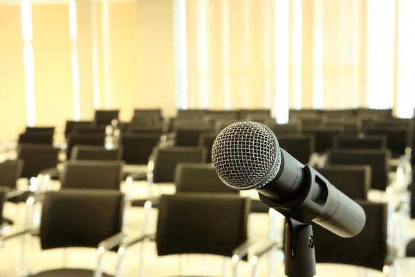 Professionele Microfoon Vergaderruimte Lege Vergaderzaal — Stockfoto