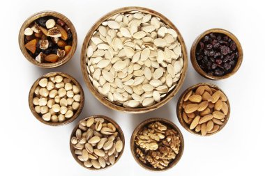 Karışık fındık ve kurutulmuş meyve.