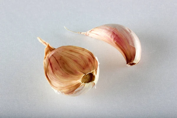 Knoflookteentje Gezonde Voedselachtergrond — Stockfoto