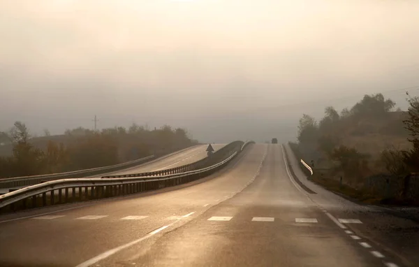 Ködös Autópálya Országúti Táj Konya Amasya Törökország — Stock Fotó