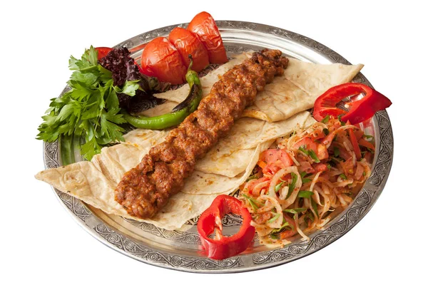 Traditional Turkish Adana Kebab Shish Kebab — Stock Photo, Image