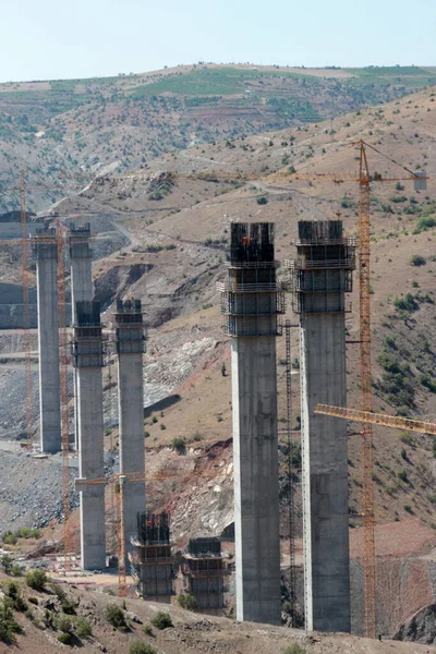 Viaduct construction, construction site Hadim Konya Turkey