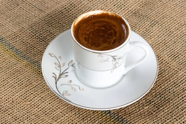 Traditional Turkish Coffee Burlap — Stock Photo, Image