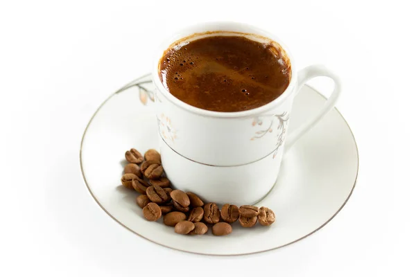 土耳其传统咖啡和咖啡豆 — 图库照片