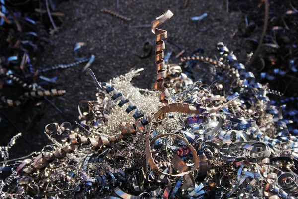 Recycling von Spänen — Stockfoto