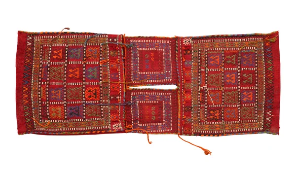 Oriental pouch carpet on white background — Stock Photo, Image
