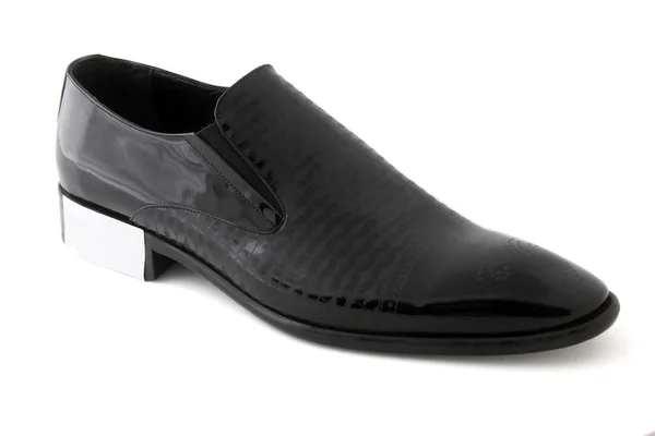 Mannenmode met schoenen op wit — Stockfoto