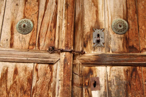 Porta di legno — Foto Stock