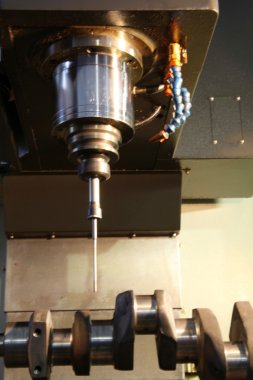 CNC lathe processing clipart
