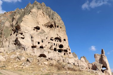 Merkez Anadolu 'daki Kapadokya' da benzersiz jeolojik oluşumlar Selime Aksaray Türkiye