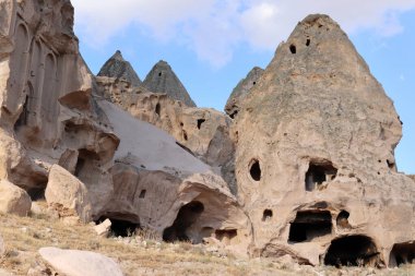 Merkez Anadolu 'daki Kapadokya' da benzersiz jeolojik oluşumlar Selime Aksaray Türkiye