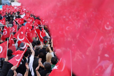 Türkiye 'nin Konya kentinde düzenlenen mitinge ait fotoğraflar