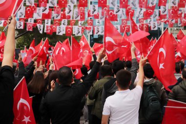 Türkiye 'nin Konya kentinde düzenlenen mitinge ait fotoğraflar