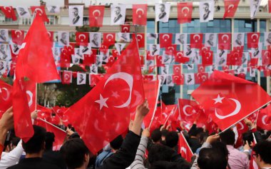 Türkiye 'nin Konya kentinde düzenlenen mitinge ait fotoğraflar