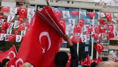 Türkiye 'nin Konya kentinde düzenlenen mitinge ait fotoğraflar