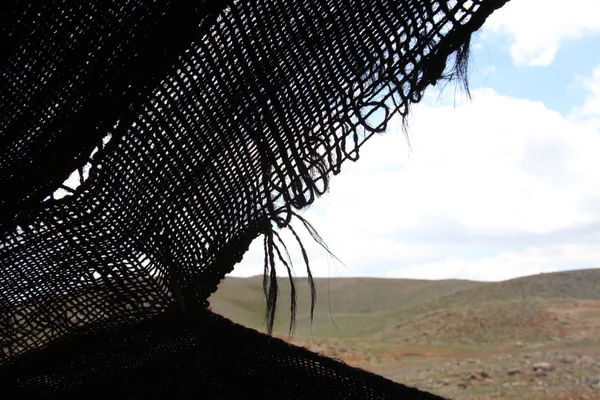 Nomadic tents from goat hair — Stock Photo, Image