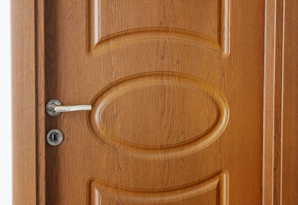 Klamka drzwi i drzwi zamek zbliżenie — Zdjęcie stockowe