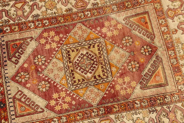 Handmade, antique Turkish Rug — Stock Photo, Image