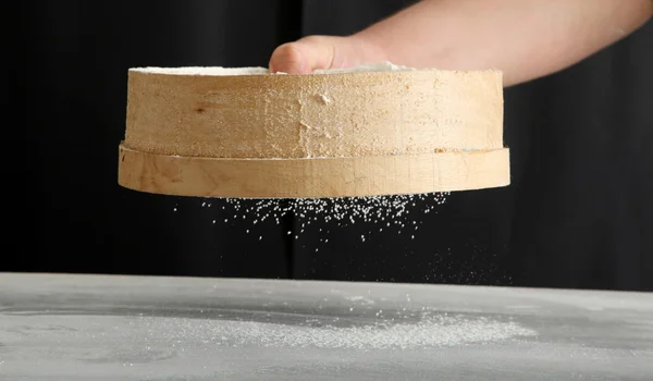Przygotowany do budowy mąki ciasta i chleb — Zdjęcie stockowe