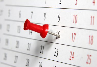Appointments marked on calendar clipart