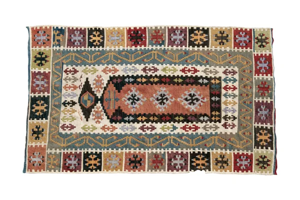 Handgjorda, antik turkiska matta — Stockfoto
