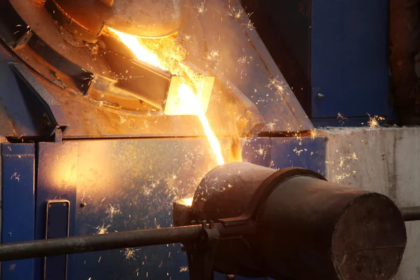 Рідкий розплавленого сталеливарної промисловості — стокове фото