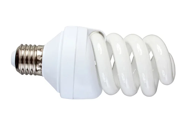 Energiebesparende lamp op een witte achtergrond — Stockfoto