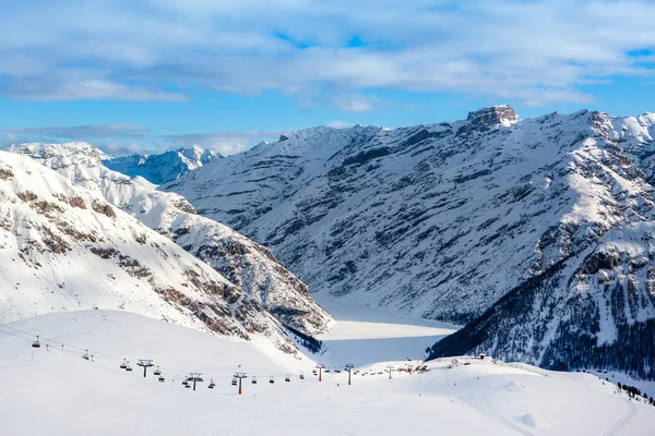 Peisaj Frumos Iarnă Munților Dolomiți Din Nord Estul Italiei — Fotografie, imagine de stoc