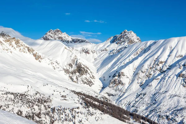 Gyönyörű Téli Táj Dolomitok Hegyek Északkelet Olaszországban — Stock Fotó