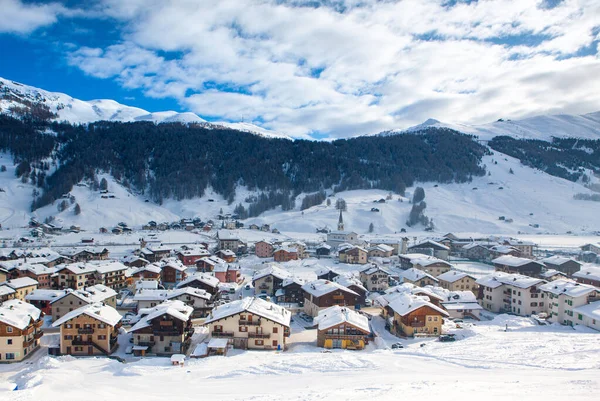 Livigno Itália Janeiro 2019 Bela Paisagem Inverno Das Montanhas Dolomitas — Fotografia de Stock