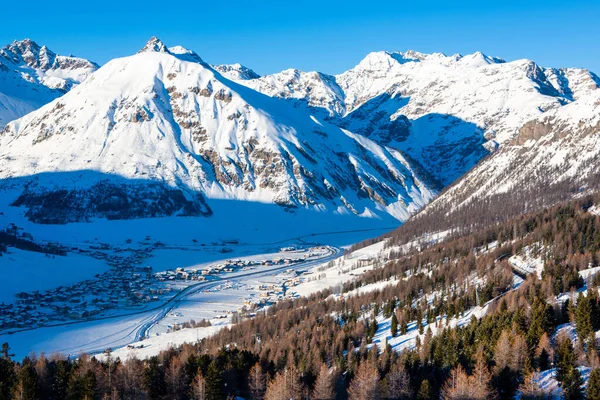 Bela Paisagem Inverno Das Montanhas Dolomitas Nordeste Itália Cidade Alpina — Fotografia de Stock