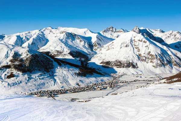 Prachtig Winterlandschap Van Dolomieten Het Noordoosten Van Italië Stockfoto