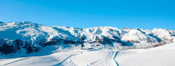 Панорамний Зимовий Пейзаж Гір Доломіти Північному Сході Італії — стокове фото