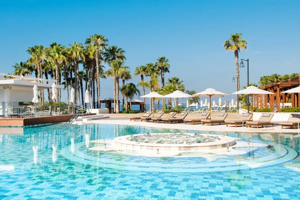 Limassol Cipro Maggio 2021 Area Piscina Hotel Lusso Parklane Luxury — Foto Stock
