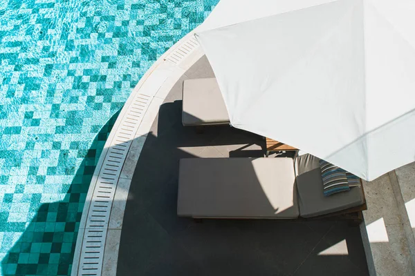 Limassol Cyprus May 2021 Pool Area Luxury Modern Hotel Mediterranean — Stock Photo, Image
