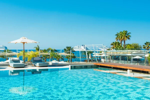 Limassol Chypre Mai 2021 Piscine Dans Hôtel Moderne Luxe Avec — Photo