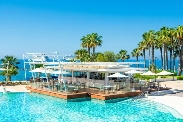 Limassol Chypre Mai 2021 Piscine Dans Hôtel Moderne Luxe Sur — Photo