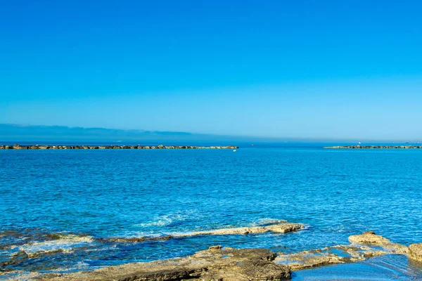 Sunrise Beach Landscape Mediterranean Coast Cyprus Island — Stock Photo, Image