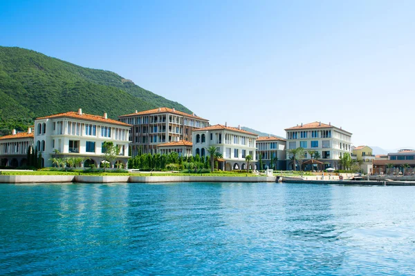 Herceg Novi Montenegro Junho 2021 Vista Pôr Sol Resort Luxo Fotos De Bancos De Imagens Sem Royalties