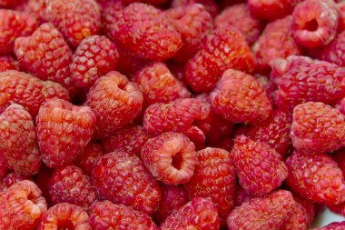 Arka plan taze kırmızı ahududu