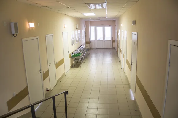 Hospital corridor interior without sicks — Stock Photo, Image