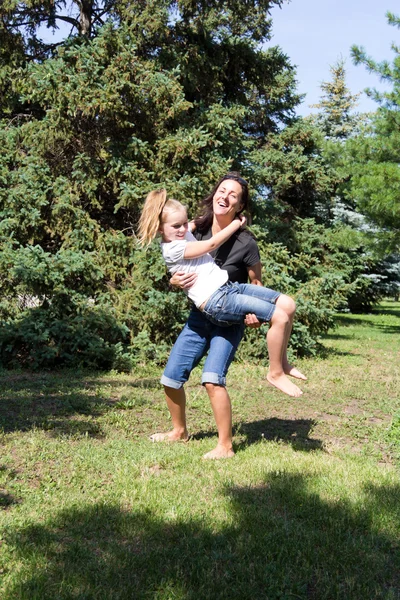 Laugh of mother and daughter — Stock Photo, Image